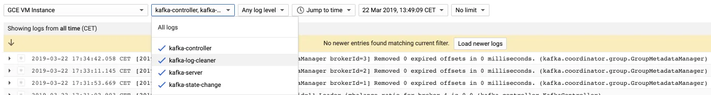 Kafka logs split by type in Stackdriver